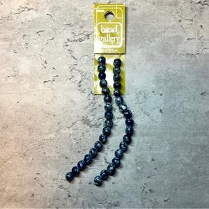 COPY - NWT Blue Reconstituted Shell Round Beads